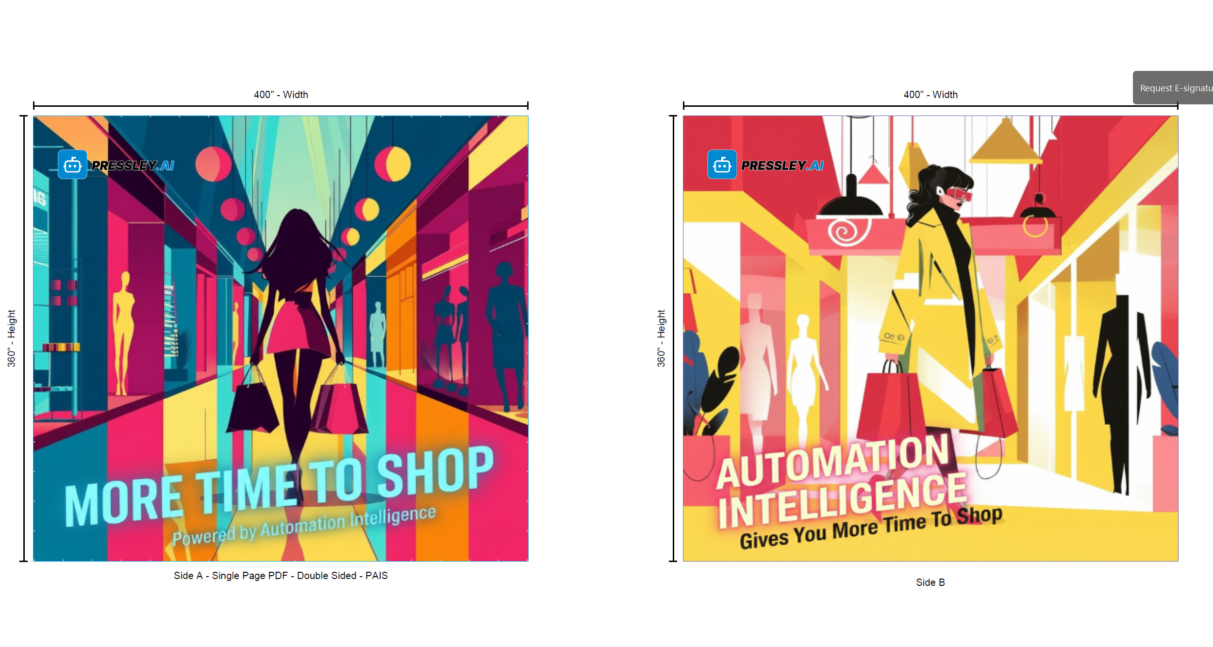 Double-sided Print As Is proof showing client-supplied file without production processing